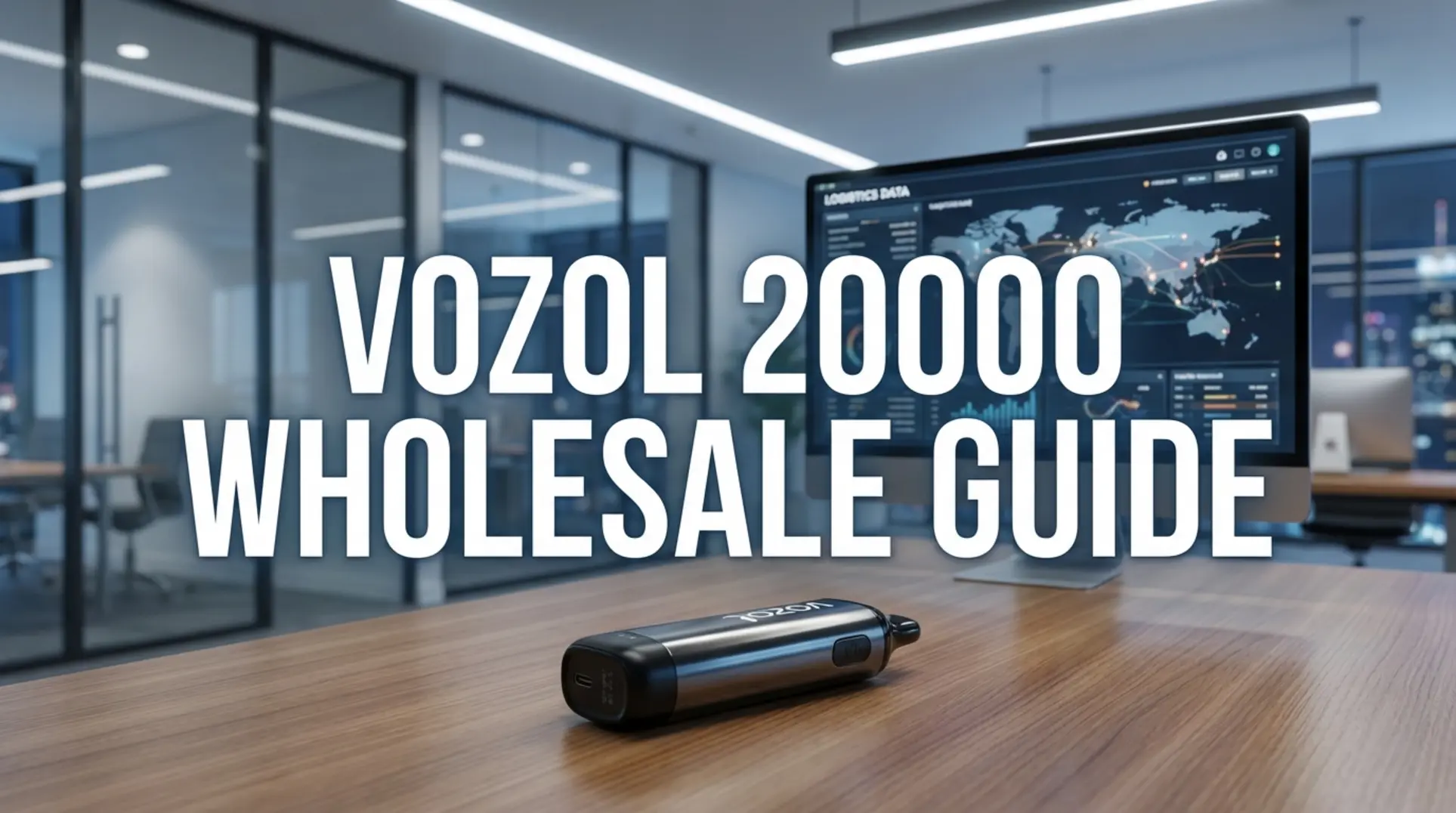 A professional guide for wholesale Vozol 20000 Puff vapes, showing the device in a modern business setting.