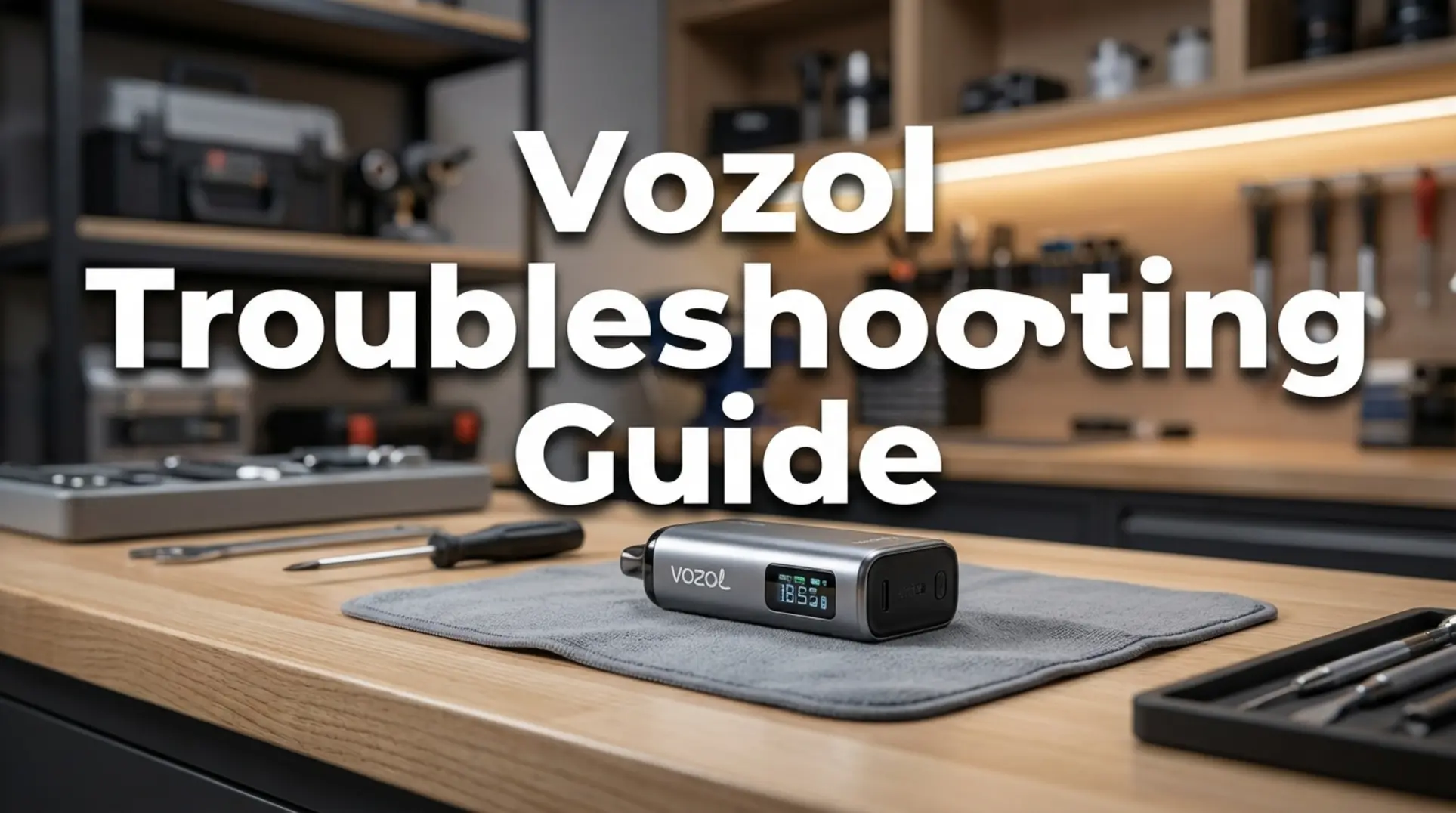 Vozol Vista 20000 on a modern counter, representing a guide on Vozol Vista 20000 troubleshooting.